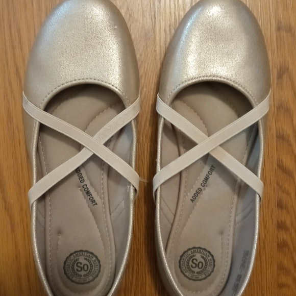 Rose gold flats